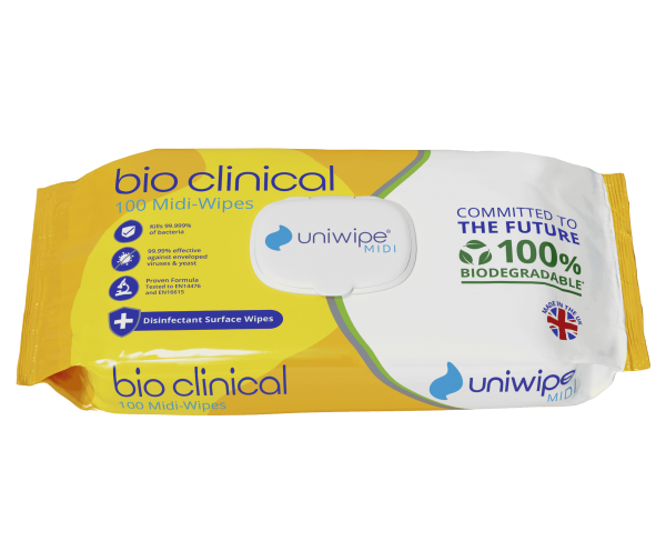 Case of (15 packs) Disposable Antibacterial Wipes | BIODEGRADABLE image 0