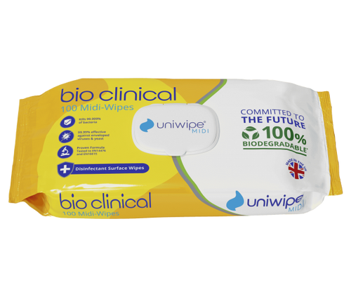 Case of (15 packs) Disposable Antibacterial Wipes | BIODEGRADABLE image 0
